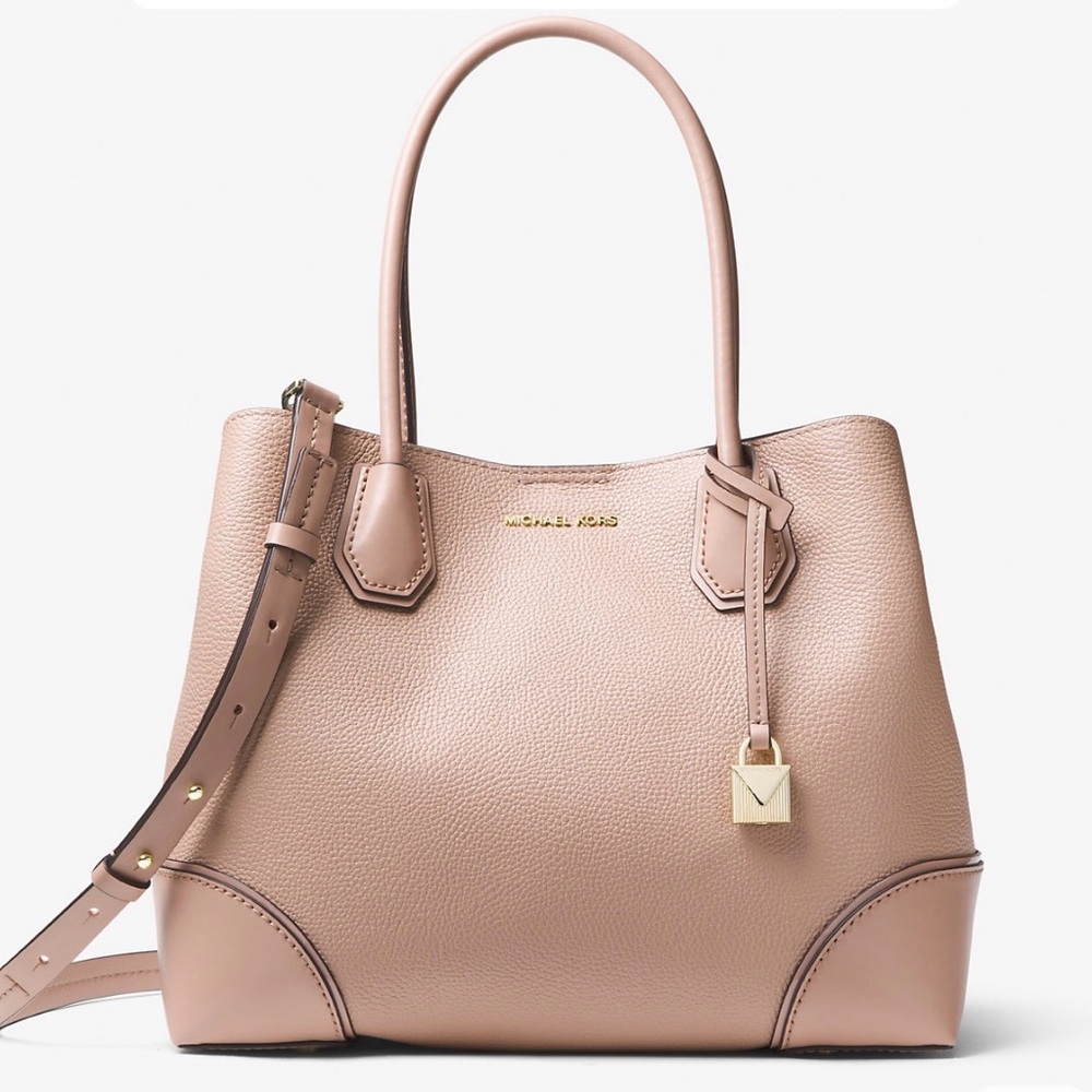 NWOT MICHAEL KORS MERCER GALATY MEDIUM-SIZED TOTE BAG IN BLUSHED PINK